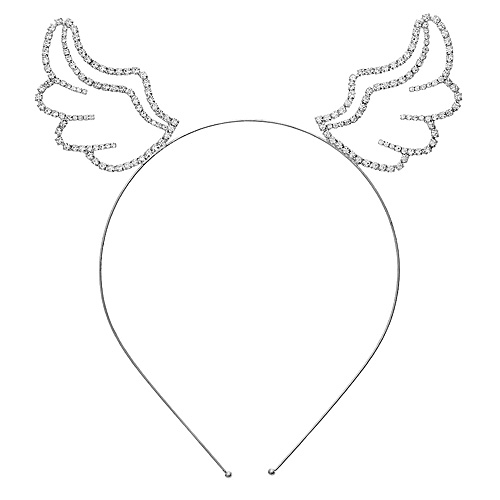 Headband: Angel Wings Rhinestones Headband - HB-71612CR-S