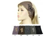 Headwraps: Crochet w/ Beaded Flower -HB-11KH043