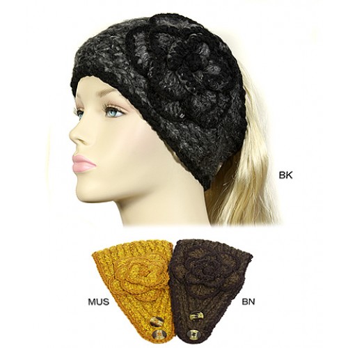 Headwraps: Cotton w/ Flower - HB-ANGEL-16EX