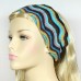 Headwraps:  Knitted Zigzag Print - Turquoise - HB-YJ73TQ