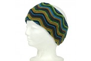 Headwraps:  Knitted Zigzag Print - Green -HB-YJ73GN