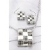 Necklaces Wholesale - Rhodium Plating - Crystal Checker Charm NE+ER Set