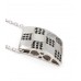 Necklaces Wholesale - Rhodium Plating - Crystal Checker Charm NE+ER Set