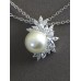 Gift set: Maperla Pearl w/ Swarovski Cubic Zirconia Necklace & Earring Set - NE-JP10417W