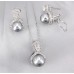 Gift set: Maperla Pearl w/ Swarovski Cubic Zirconia Necklace & Earring Set - NE-JP11695B