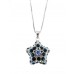 Swarovski Crystal Pave Star Necklace - Blue - NE-2374BL