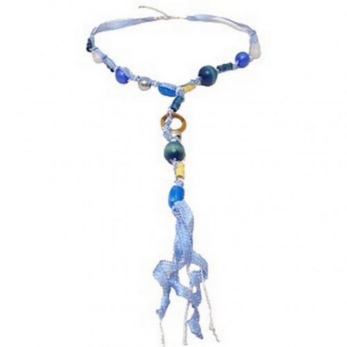 Mixed Beads Necklace W/ Ribbon String - NE-247TQ