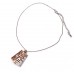 Flip Top Lid Message Pendant Necklace - "Imagine Growth Dream"  - NE-MN4101B2T