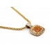 Necklaces Wholesale - Western Style Square Charm W/ Rhinestones Necklace & Earrings Set