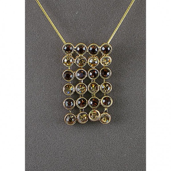 Designer Inspired Rhinestone Mesh w/ Lobster Clasp - Taupe - NE-NK1502538TP