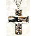 Beaded Cross Necklace & Earring Set - Amethyst - NE-OS00020SVBKD