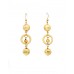 Necklaces Wholesale - 36" Long Gold+Black Loops Link NE+ER Set