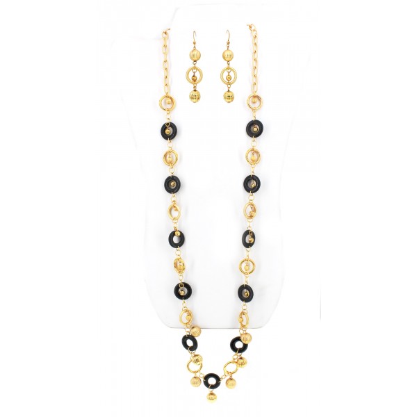 36" Long Gold+Black Loops Link NE+ER Set - NE-WNE405