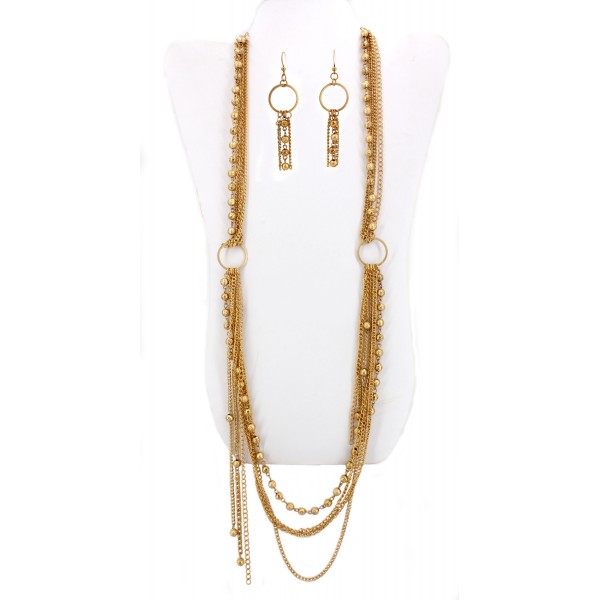 Multi Gold Chain NE+ER Set - NE-WNE414
