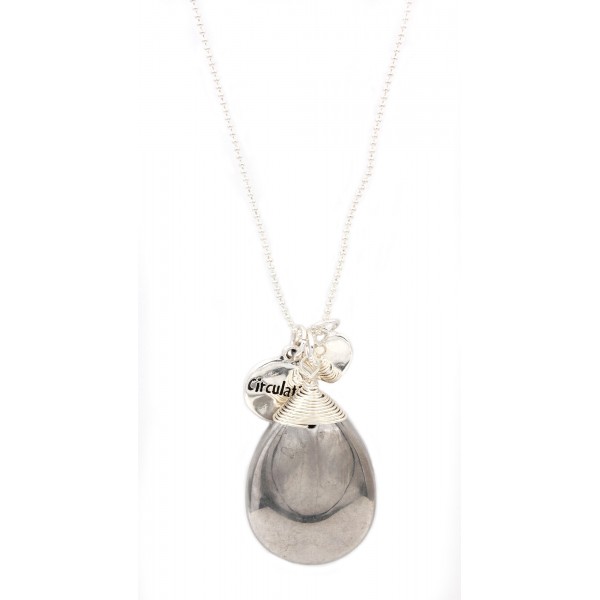 Semi Precious Stone Necklace - Hematite - Circulation - NE-WP0069ASHMT