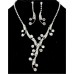 Rhinestone Vintage Necklace & Earrings Set - NE-2840CL