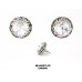 Roundelle Crystal Necklace & Post Earrings Set - Clear - NE-40007S-CR