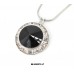 Roundelle Crystal Necklace & Post Earrings Set - Black - NE-40007S-JT