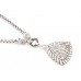 Western Style Casting Rhinestone Necklace & Earrings Set w/ Paved Triangle Charm - NE-OS00589ASCRY