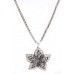 Western Style - Casting Rhinestone Necklace & Earrings Set w/ Flower Charm - NE-OS01540ASCRY