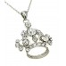 Rhinestone Crown Charm Necklaces - Clear Color - NE-JN3790CL