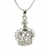 Rhinestone Crown Charms Necklaces - Clearc Color - NE-JVSN8153CL
