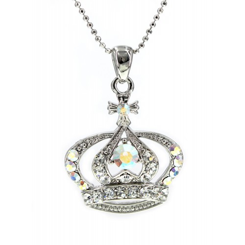 Swarovski Crystal Crown Charm - Medium Size - Clear -NE-N3329CL