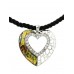 Abalone Heart Charm Necklace & Earring Set - NE-ACQS1142