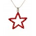 Star Austrian Crystal Necklace - Red - NE-P1037RD