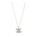 Necklaces Wholesale - Rhinestone Skull Charms Necklaces - Clear - NE-JN4298CL