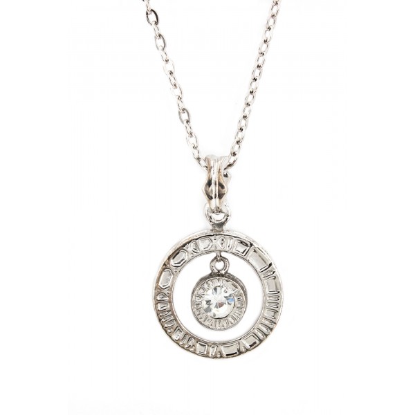 Swarovski Crystal O Ring Charm Necklace - Clear - NE-N37630CL
