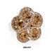 Austrian Crystal Flower Ring  - Taupe Color - RN-R6014TP