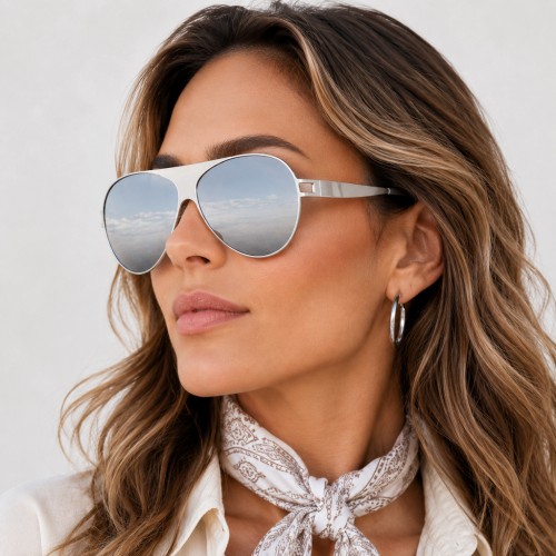 Wholesale Aviator Group Silver Tone Sunglasses (12-piece pack) - GL-20644S