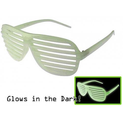 Designer Sunglasses - 12 PCS Shutter Shades - Glow in the Dark - GL-A001