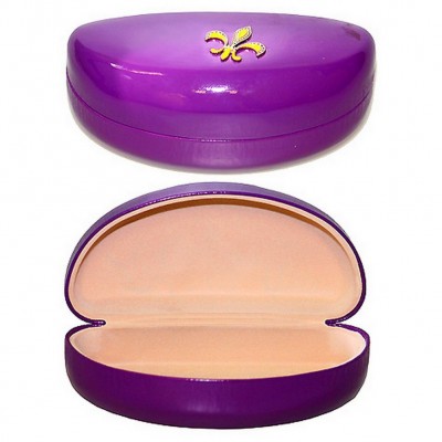 Sunglasses Case - w/ Fleur De Lis Charm - Purple - GL-CAS13-6