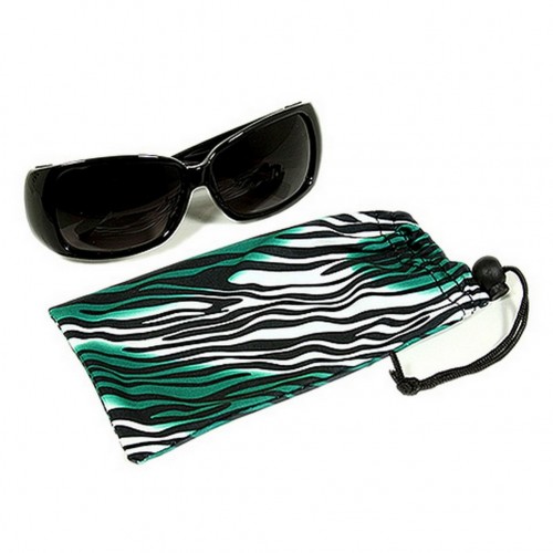 Sunglasses Pouches - 12 PCS Tiger Stripes Print- Green - GL-CAS7-7