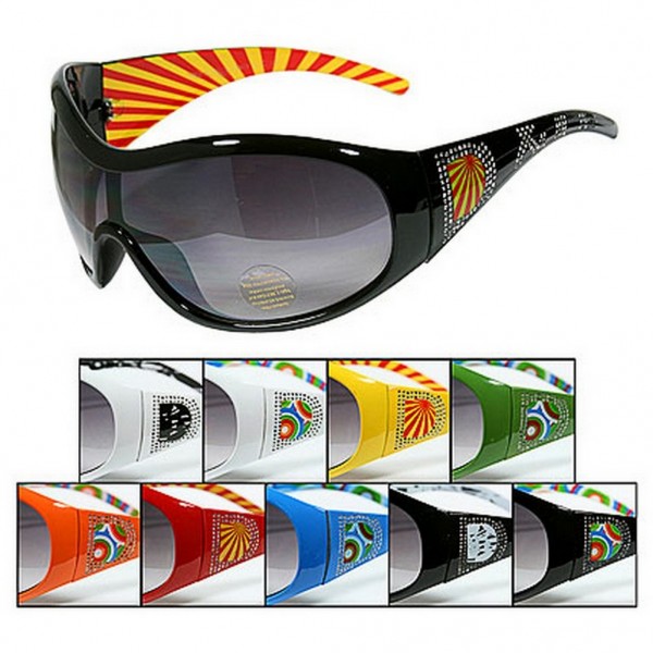 Sunglasses - DR Group - 12 PCS Designer Sunglasses w/ Rhinestone Letters - GL-IN2055R