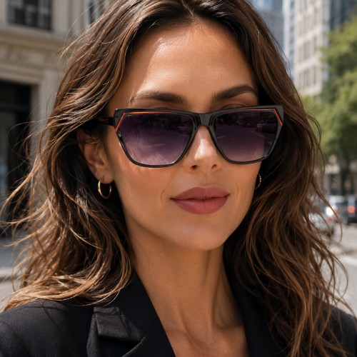 Wholesale MISC Group Monogram Houndstooth Assorted Colors Sunglasses (12-piece pack) - GL-P8624