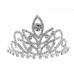 Small Tiara w/ Comb - Clear Crystal Stones - TA-60580CR-S