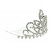 Small Tiara w/ Comb - Clear Crystal Stones - TA-60580CR-S