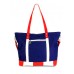 USA Flag Print Canvas Shoulder Tote Bag- BG-US001BL