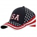 Baseball Caps - 6 Panel Cotton Twill Washed USA Flag Cap - HT-7650B