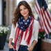 Scarf - USA Flag Print w/Skull Prints - SF-S2157