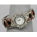 Bracelet Watch - Rhinestone Bangle w/ Hinge - Red - WT-KH9483RD