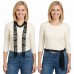 2-in-1 Beaded Crochet Sash Scarf and Belt - Black - SF-SFS119001