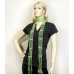 2-in-1 Beaded Crochet Sash Scarf and Belt - Green Color - SF-SFS119005