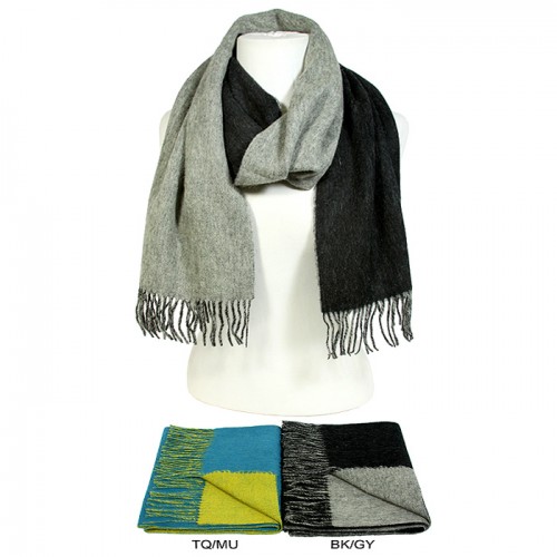 Scarf - Two-Tone Cashmere & Wool Scarf - SF-LWR01