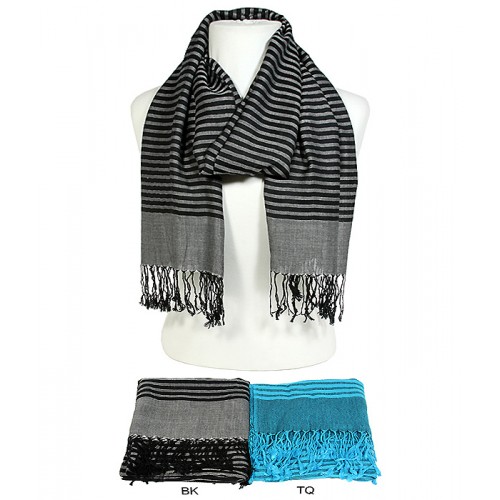 Scarf - Striped Print Scarf - SF-PS455