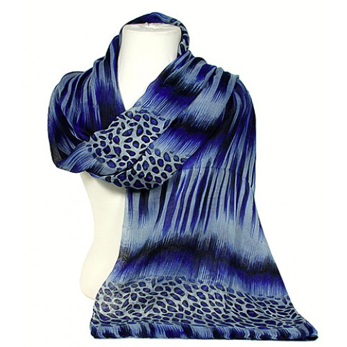 Scarf - Animal Print #3 - Navy Blue - SF-PS7055NBL