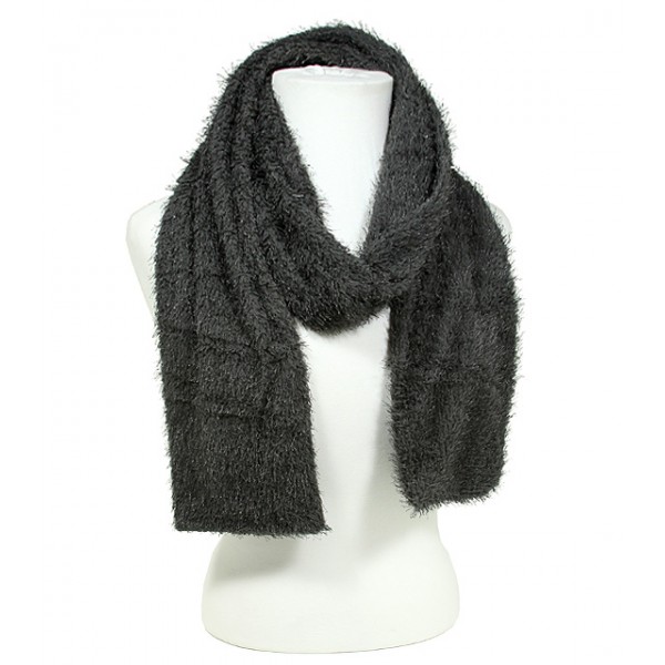Scarf - Chenille -Dark Gray Color - SF-S1325DGY